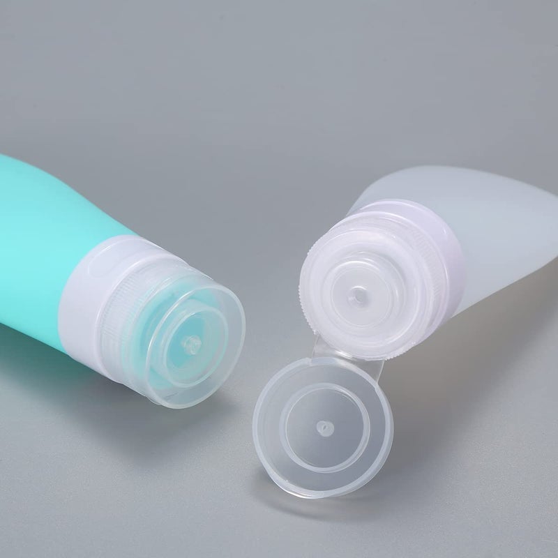 LUFEVRM 2 Pcs Silicone Travel Bottles,1.3oz Leak Proof Refillable Squeeze Containers with Transparent Carry Bag,Small Empty Travel Size Bottles for Shampoo,Conditioner,Lotion,Toiletries - Image 5